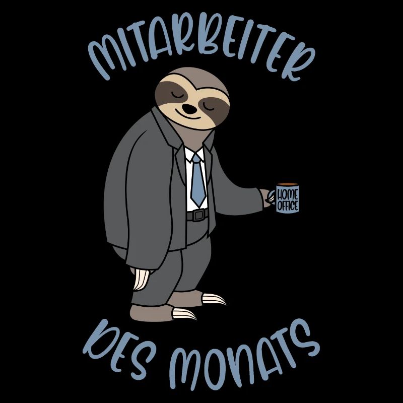 Homeoffice Mitarbeiter des Monats Faultier