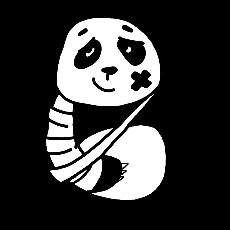 Panda gebrochener Arm