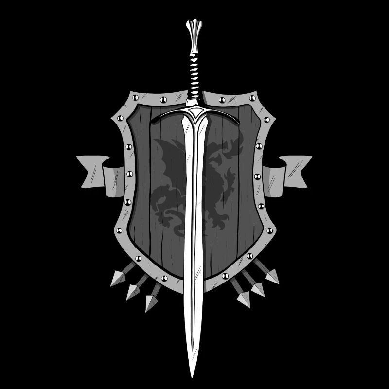 Schwert Schild Emblem