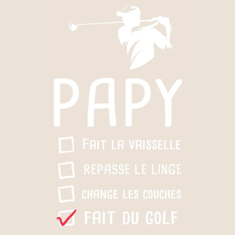 Papy golfer papi golf grandfather funny gift