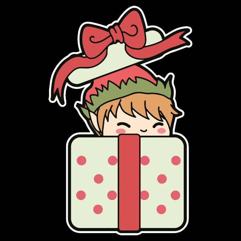 Elf in a gift