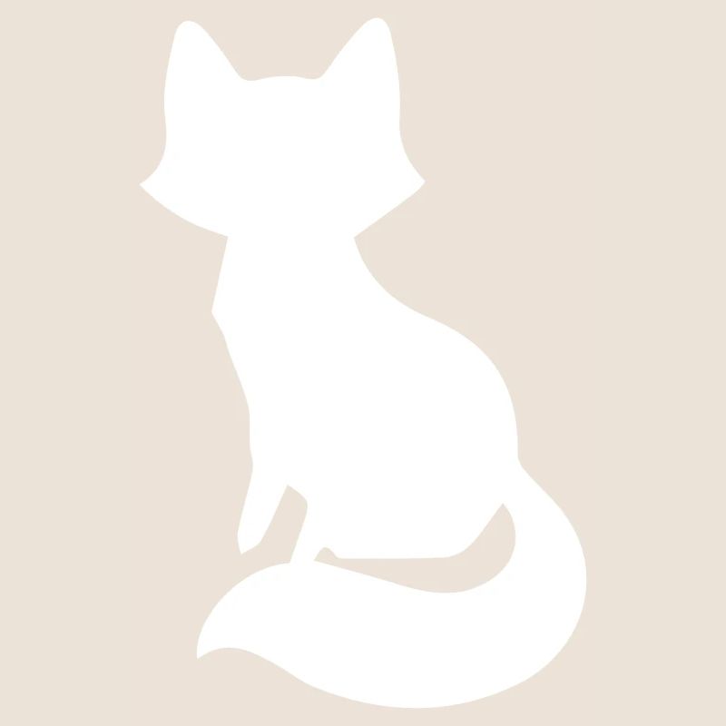 Playful Fox Silhouette Design