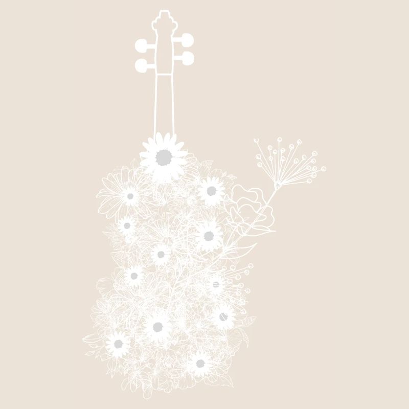 violon fleuris idée cadeau