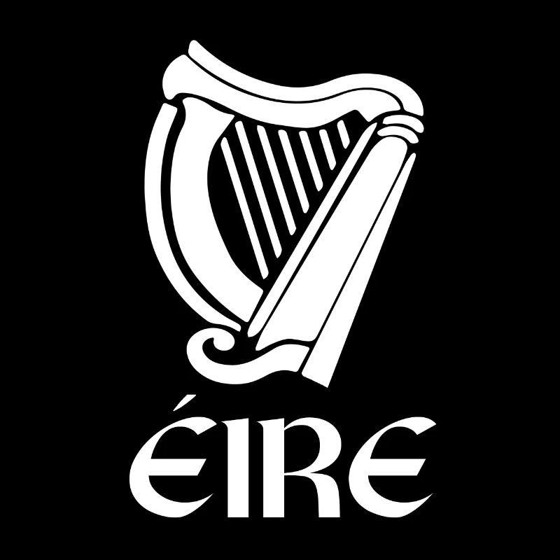 St Patricks Day Gaelic Irlande Nom Eire Et Harpe