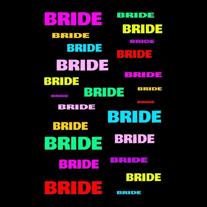 Mariée texte multicolore
