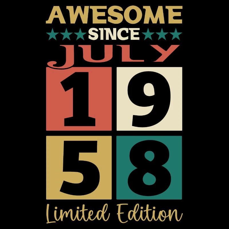 Awesome since Juli 1958 64. Geburtstag Herren Fun