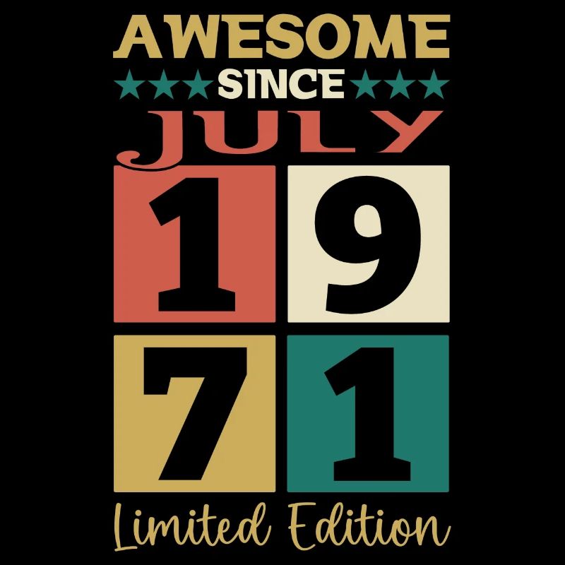 Awesome since Juli 1971 51. Geburtstag Herren Fun
