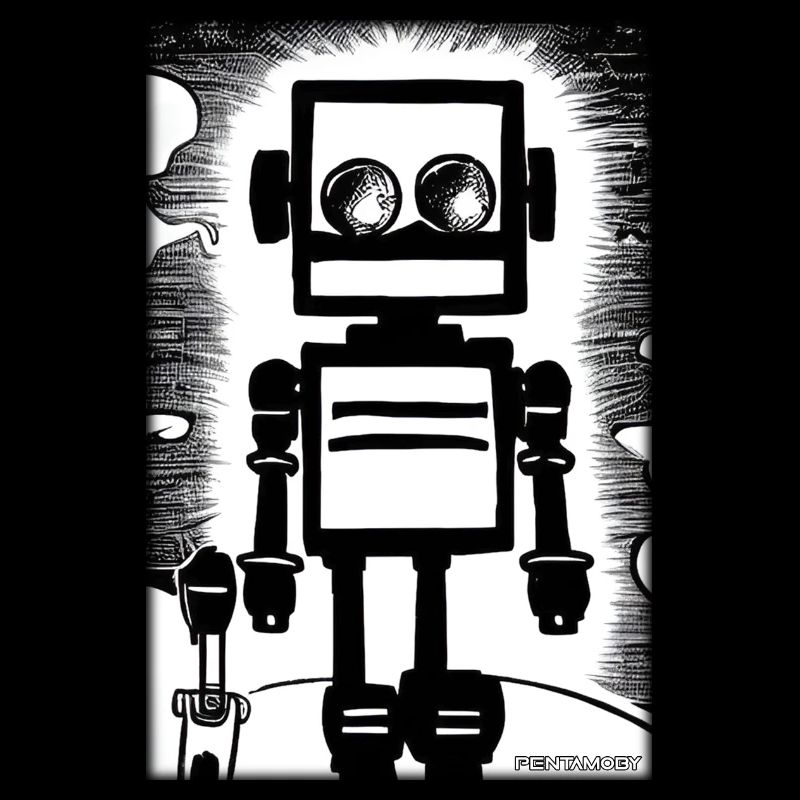Roboter Comic Zukunft Cyborg Maschine Technik