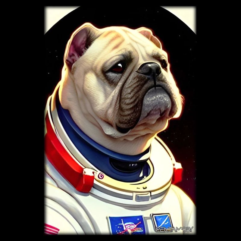 Dog Pet Astronaut Future Sci-Fi Technology
