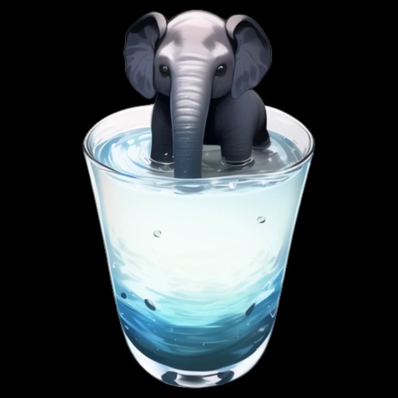 Elephant im glas