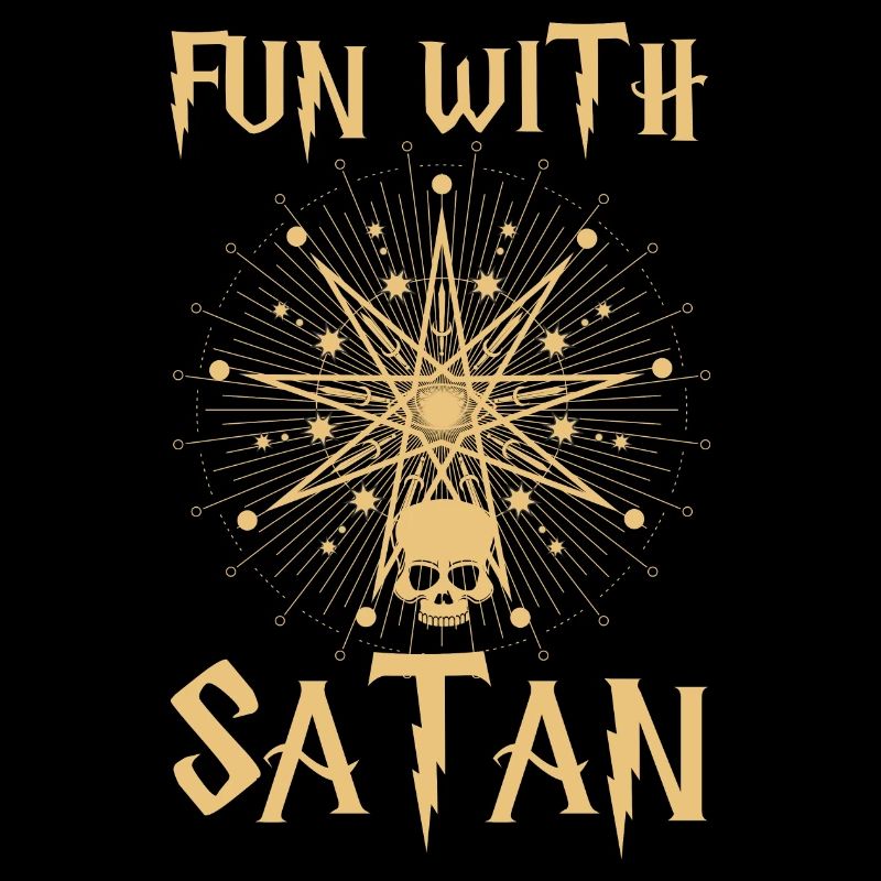 Satan Pentagramm Spruch okkult Geschenk