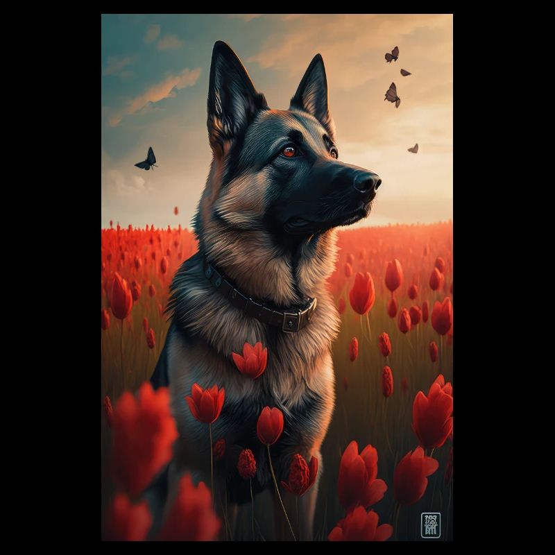 German Shepherd Blumenfeld Realistic Cool