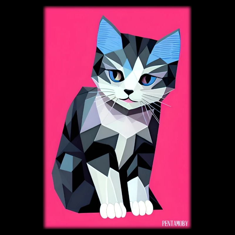 Chat Chat Polygone Animal House Tiger Pet