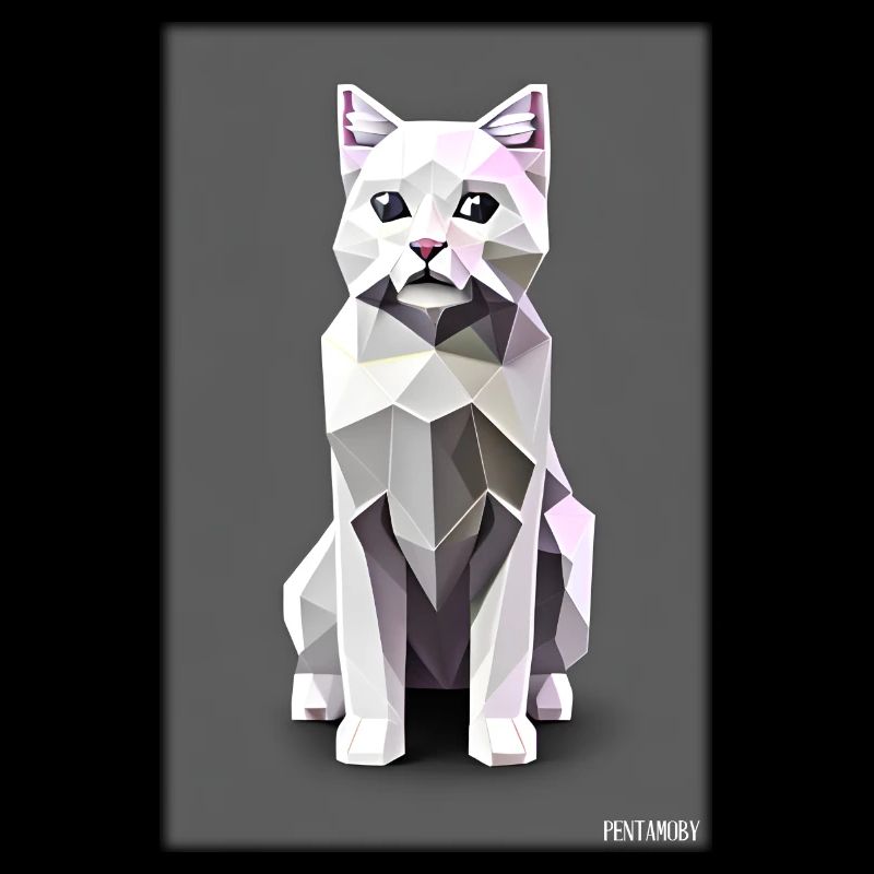 Chat Chat Polygone Animal House Tiger Pet