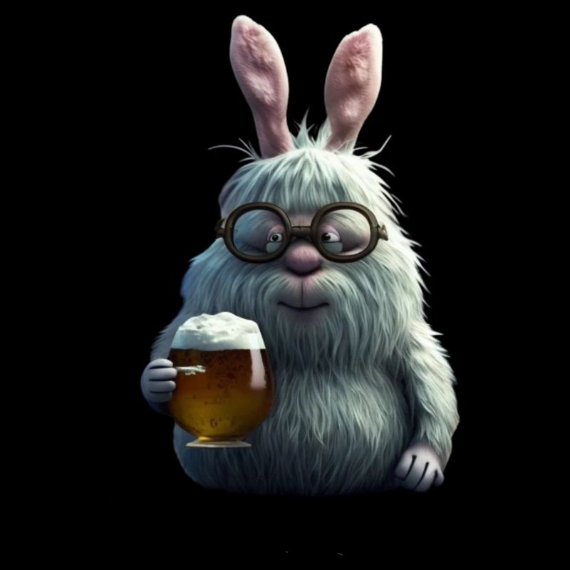 Lustiger Osterhase mit Bier