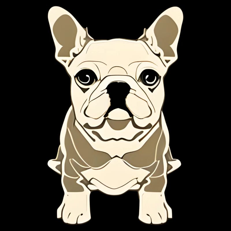 Motif d’impression graphique de conception de bouledogue français