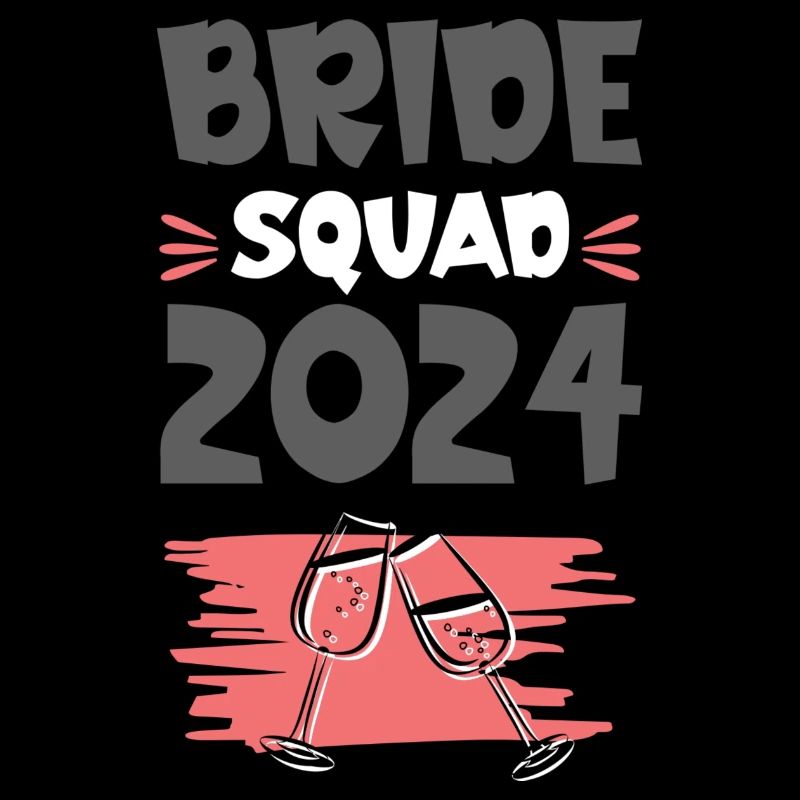 Bride Squad 2024 Team Wine Glass