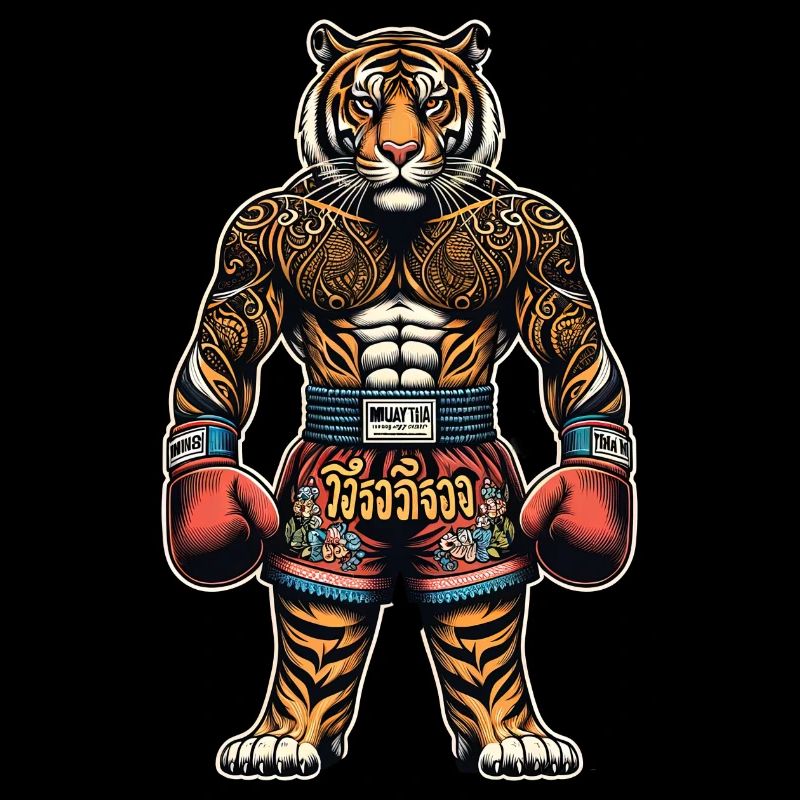 Cool Muay Thai Tiger Thai Boxen und Kickboxen