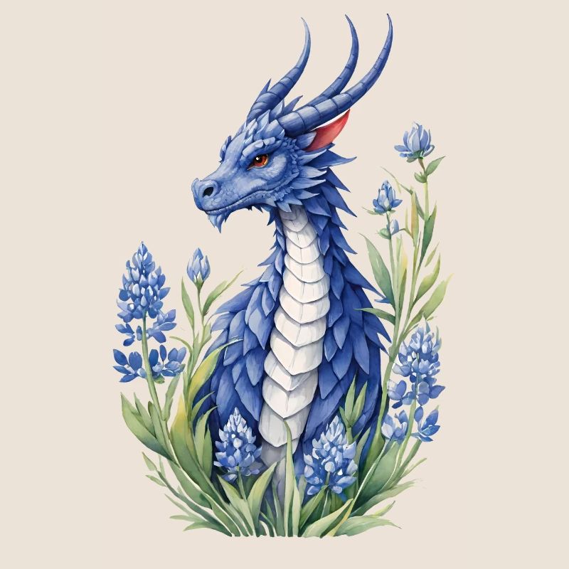 Texas Bluebonnets Dragon