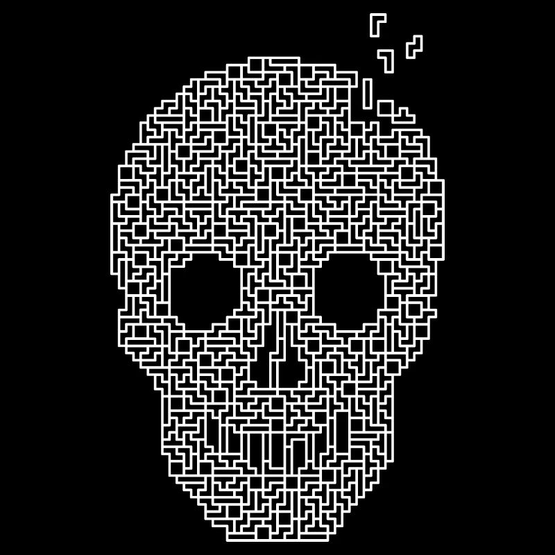Skull - White Outline