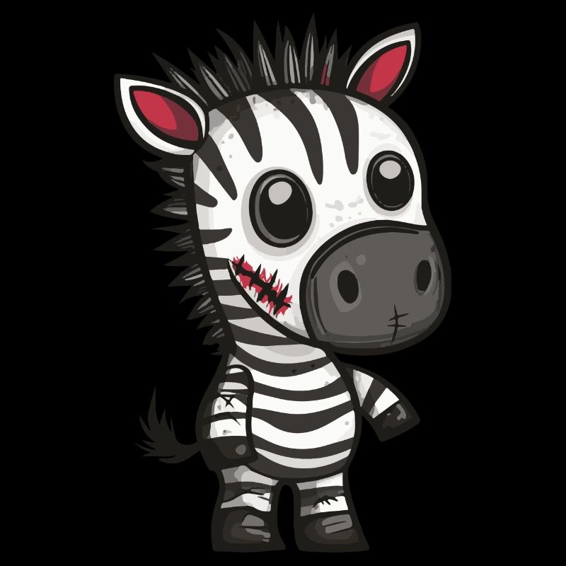 Zebra Halloween Lustig Zombie