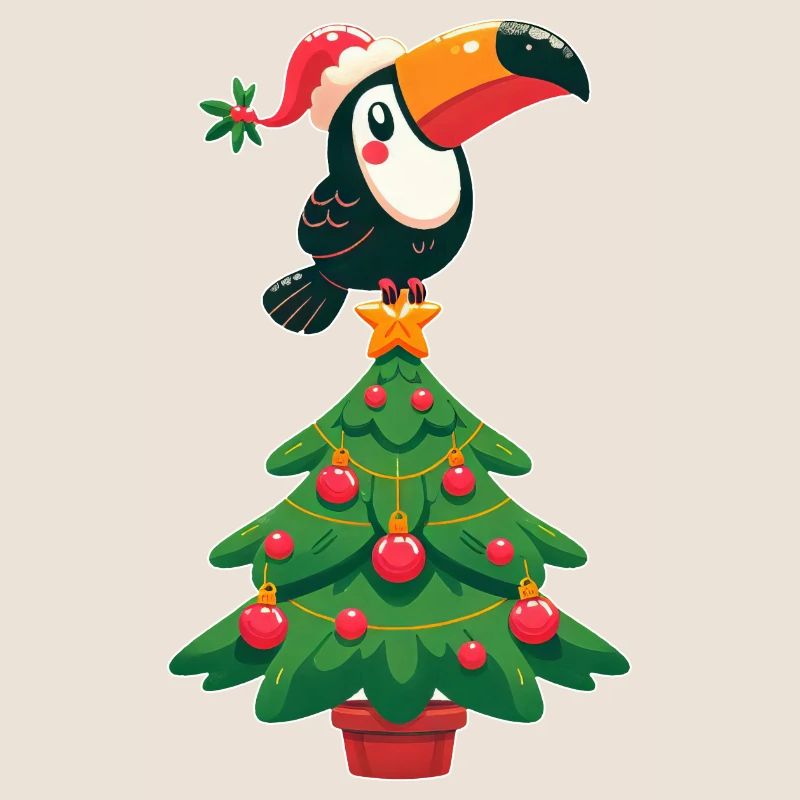 Weihnachtsbaum Tropenvogel Tukan Paradiesvogel