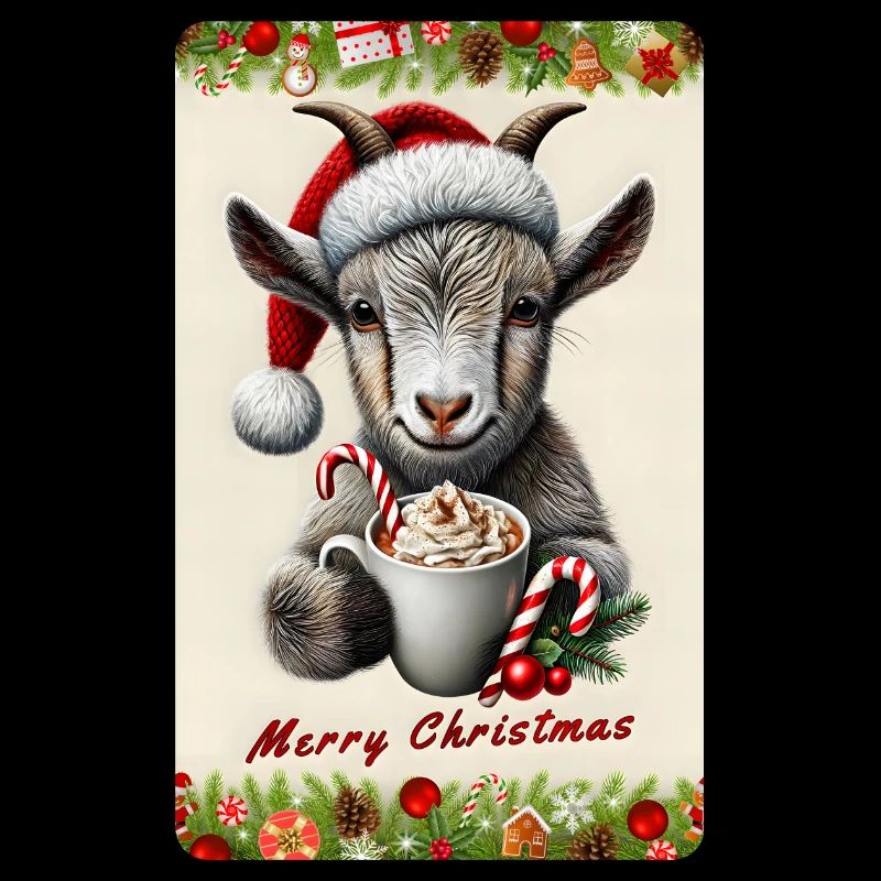Chèvre de Noël au chocolat chaud