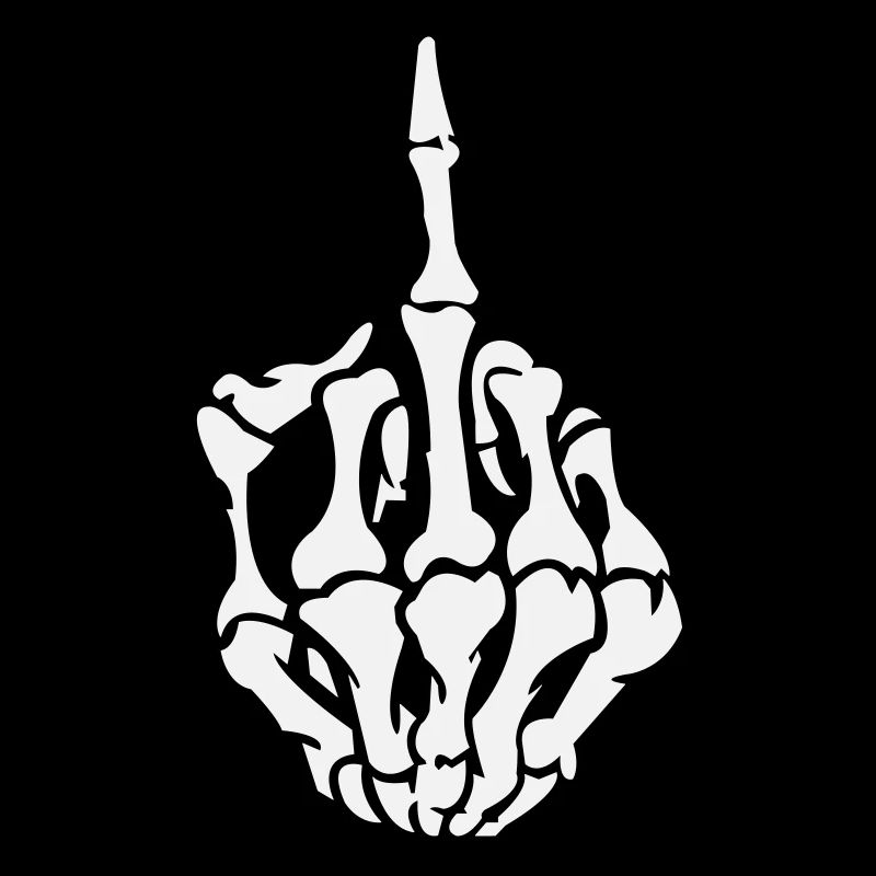 Skull Middle Finger