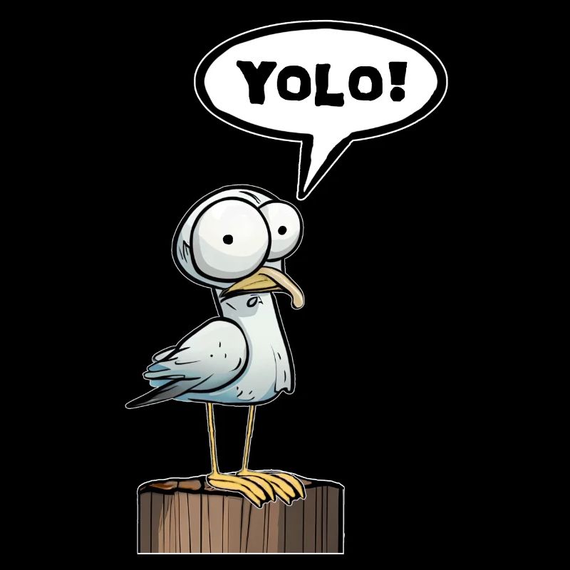 Möwe Sprechblase Yolo