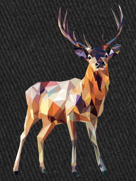 Cerf géométrique – Conception polygonale moderne