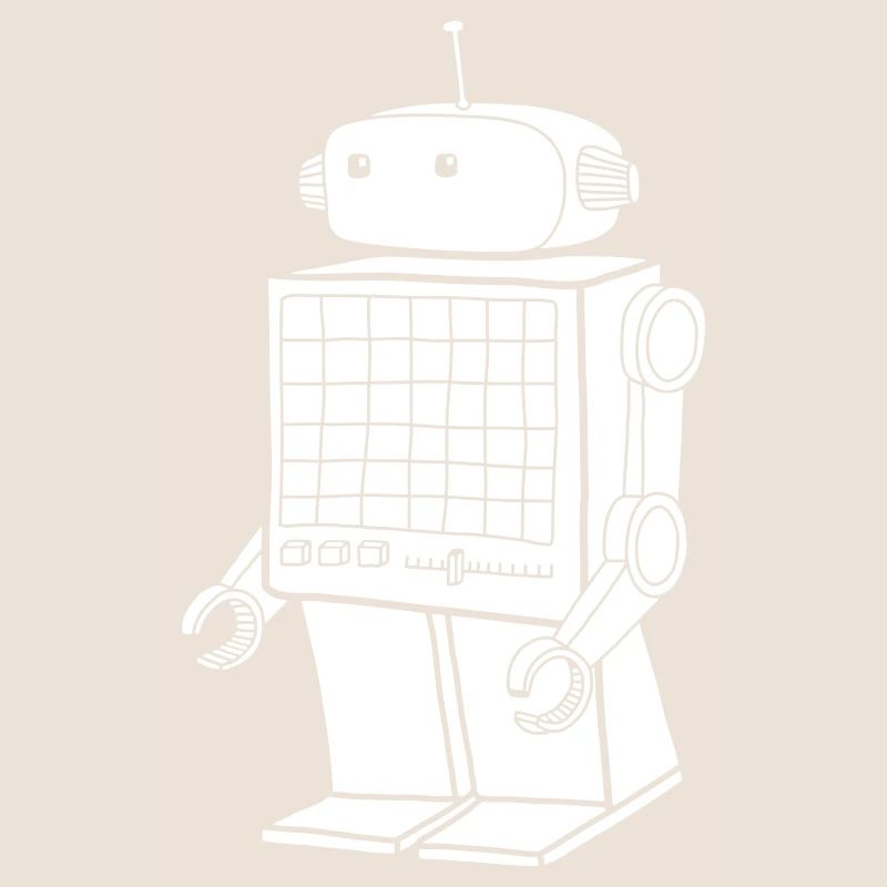 Robot rétro - Design Android Vintage AI