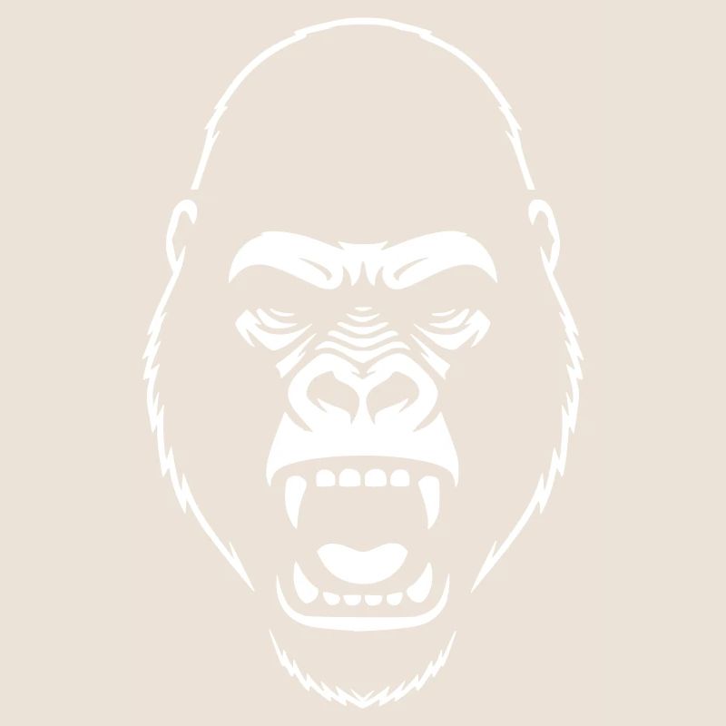 Gorilla Stencil: Elegant Grunge Statement