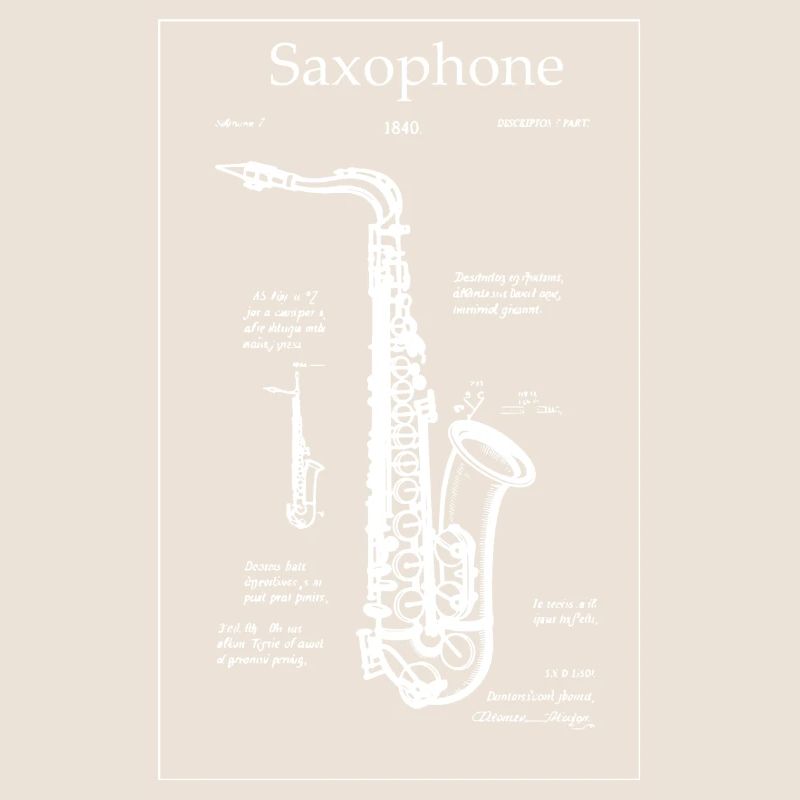 Plan de saxophone noir
