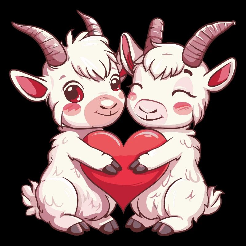 Ziege Herz Valentinstag
