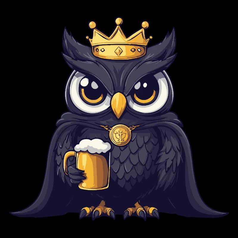 Eule Bier Lustig