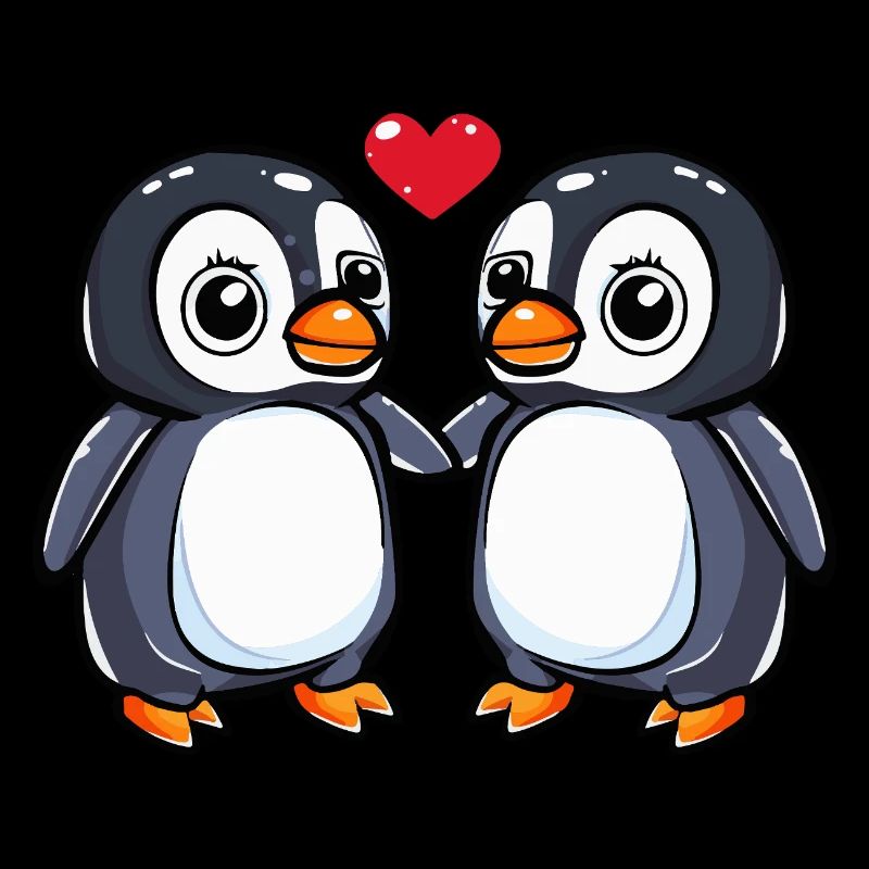 Pinguin Paar Valentinstag
