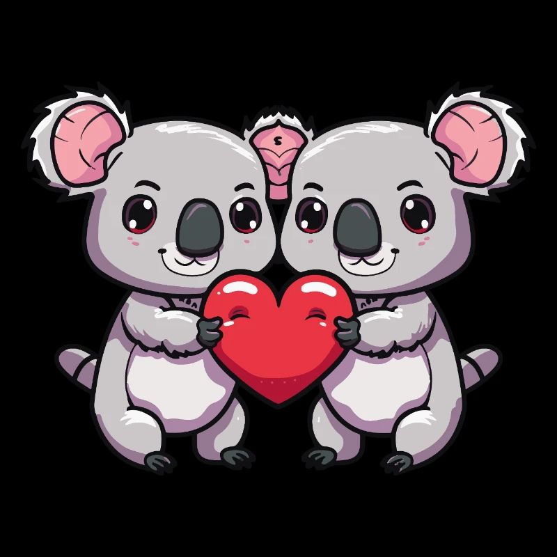 Koala Couple Saint-Valentin