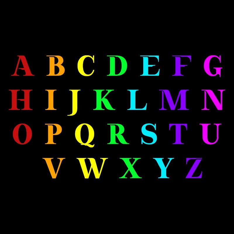 ABC Alphabet Geschenkidee Regenbogen Grundschule