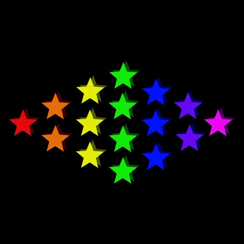 Sterne bunt Regenbogen Geschenkidee