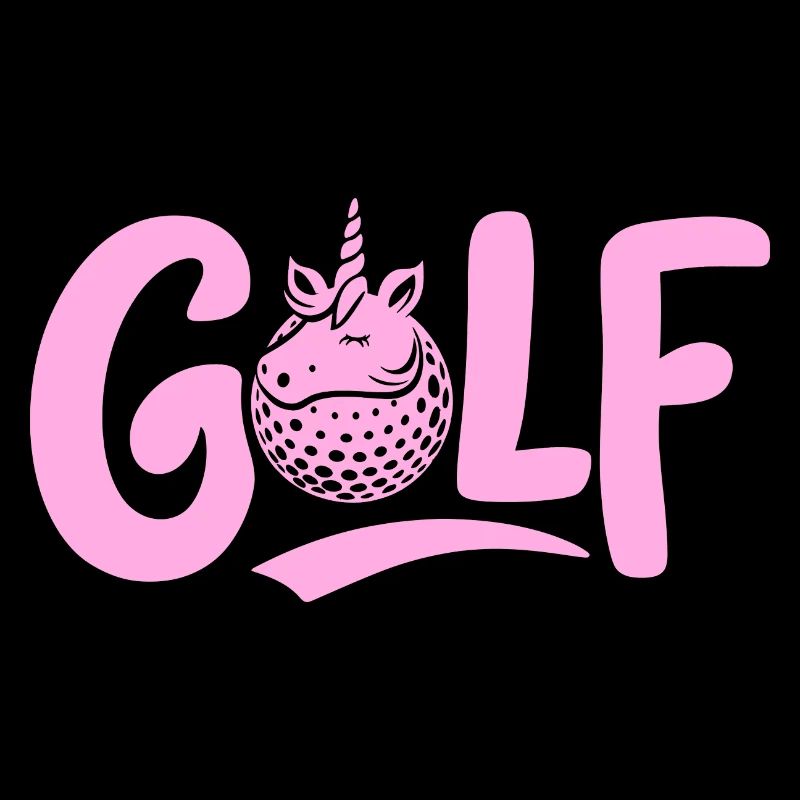 Golf-Einhorn Shirt Cap Ball Fan Unique