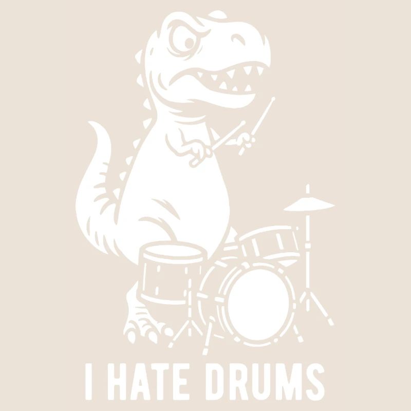 T-Rex - I hate drums - Drummer Geschenk