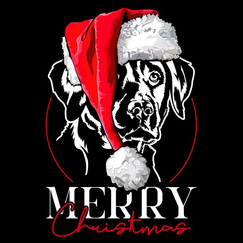Père Noël Labrador Retriever joyeux Noël Wilsigns