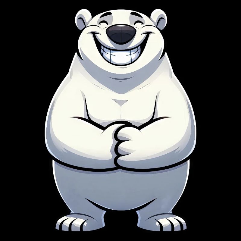 Satisfied Polar Bear Comic North Pole Pride Cool