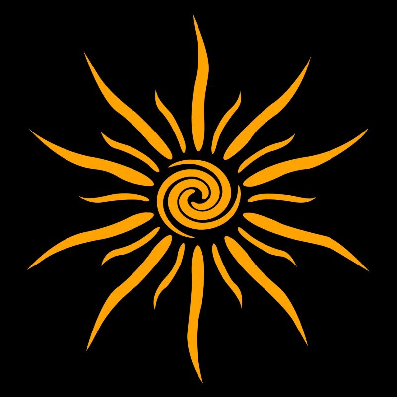 Soleil jaune éclatant