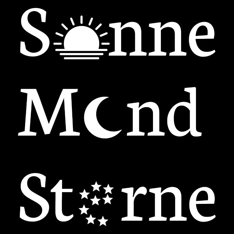Sonne Mond Sterne Design Geschenkidee
