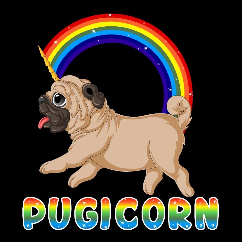 Pugicorn Mops unciorn