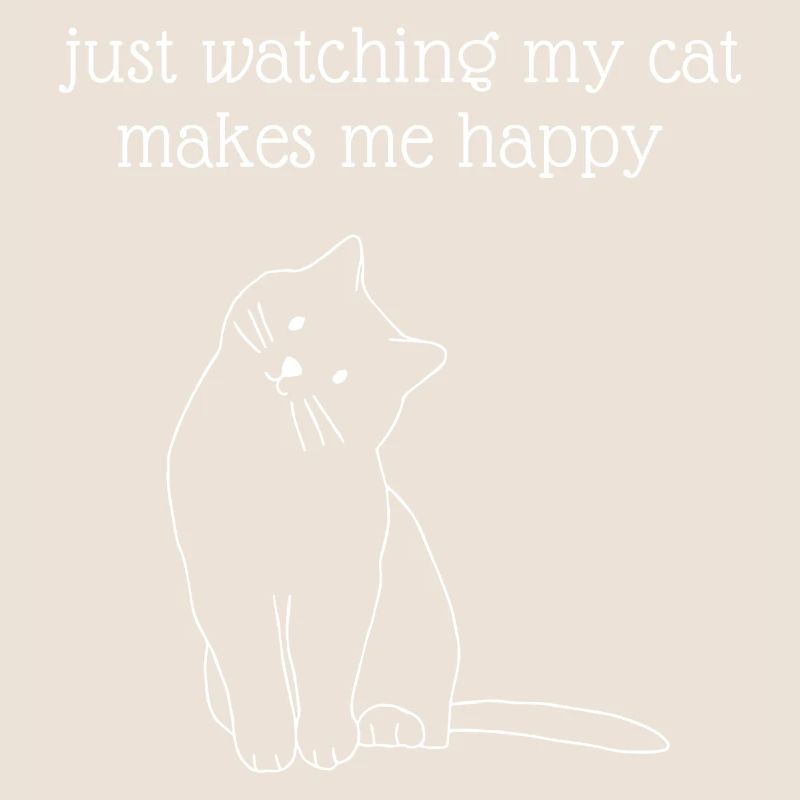 Mon chat me rend heureuse - idée cadeau