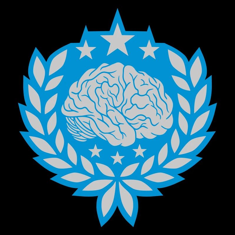 Lorbeerkranz Gehirn Sterne Wappen