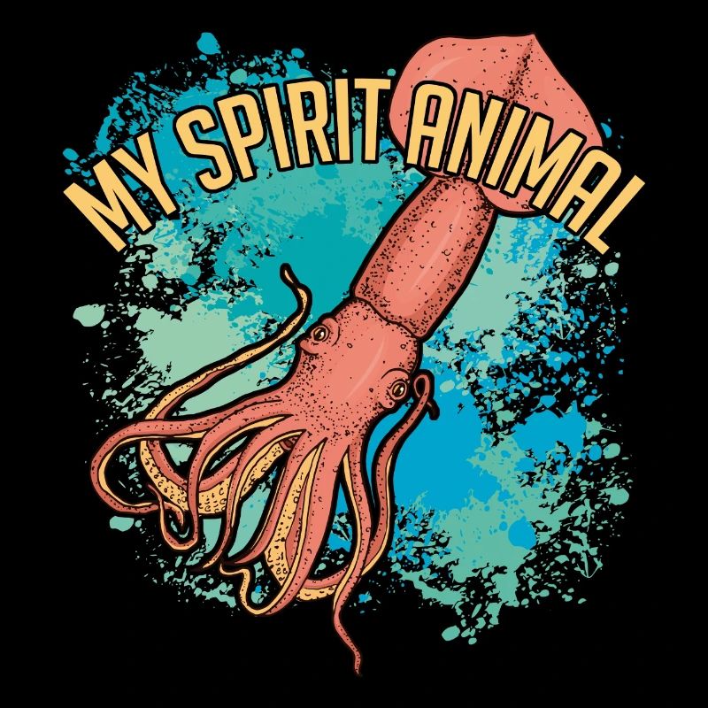 Calmar géant de Kalmar sur des éclaboussures colorées de couleur