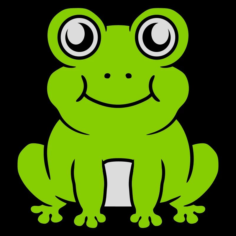 Bande dessinée douce grenouille assise